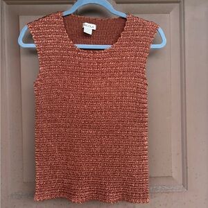 NICOLA Copper Textured Sleeveless Top